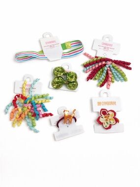 GYMBOREE Girls Hair Accessories Ponytail Elastic Holders Lot Set Multicolor NEW